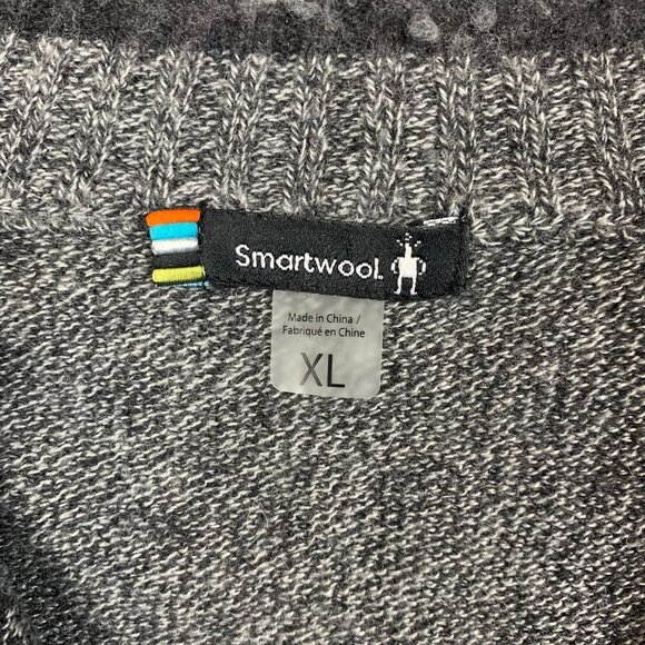 Smartwool Mens Sweater XL Gray Heather Ripple Ridge 1/2 Zip Pullover Long Sleeve - Picture 2 of 7